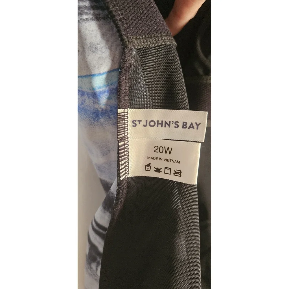 NWT St. John's Bay‎ night beach one piece siwmsuit Sz 20W